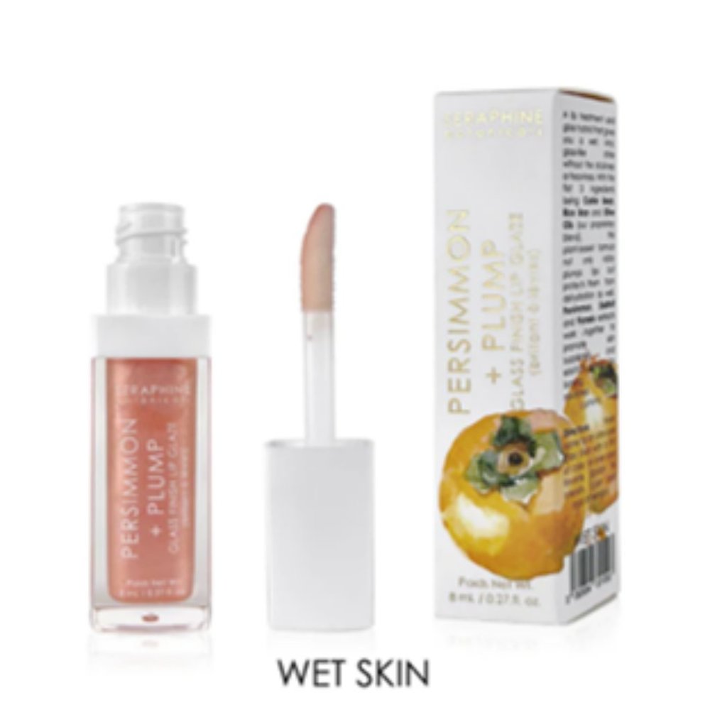 New! Seraphine Botanicals Persimmon + Plump - Glass Finish Lip Glaze
